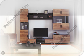 Корпусная мебель для гостинной «Глория» - Вариант комплектации 010