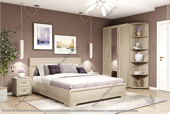 Корпусная мебель для спальни «Классика» - Вариант комплектации 002