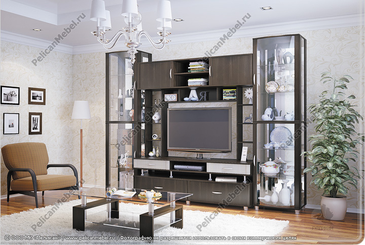 Корпусная мебель для гостиной «Премьера» - Вариант комплектации 001