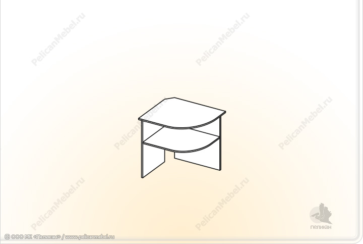 Элементы корпусной мебели для офиса «Триумф» - Стол приставной. СП-0,5x0,7
