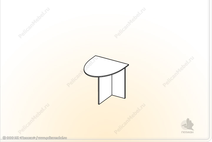 Элементы корпусной мебели для офиса «Триумф» - Стол приставной. СП-0,7x0,45