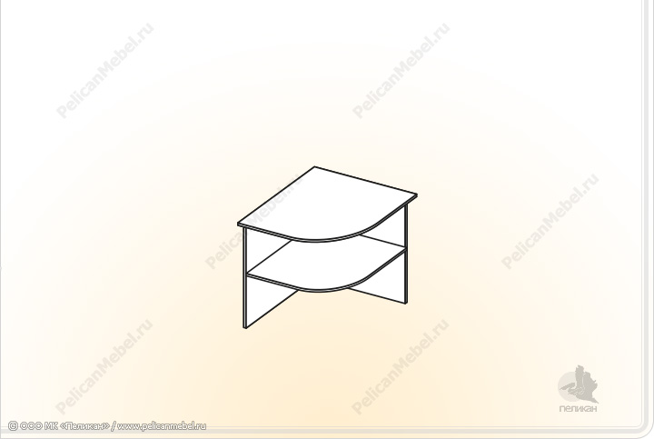 Элементы корпусной мебели для офиса «Триумф» - Стол приставной. СП-0,7x0,7