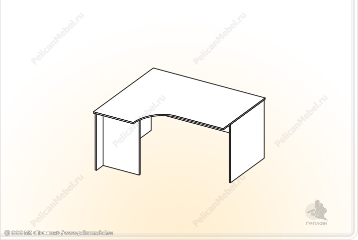Элементы корпусной мебели для офиса «Триумф» - Стол угловой универсальный. СТ-УГ 1,4x1,0