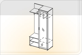 Элементы корпусной мебели для прихожей «Классика» - Модуль-3. М-3