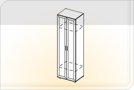Элементы корпусной мебели для прихожей «Классика» - Шкаф 2-х створ. ШК-0.6