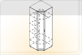 Элементы корпусной мебели для прихожей «Классика» - Шкаф угловой малый. Ш-УГ-М