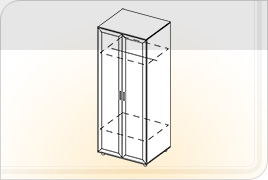 Элементы корпусной мебели для гостиной «Классика» - Шкаф универсальный. ШУ