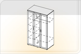 Элементы корпусной мебели для спальни «Классика» - Шкаф трехстворчатый. ШК-3