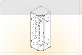 Элементы корпусной мебели для спальни «Классика» - Шкаф угловой с зеркалом. Ш-УГ-Z