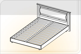 Элементы корпусной мебели для спальни «Камелия» - Кровать КР-1,6x2, КР-1,4x2