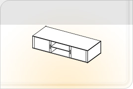 Элементы корпусной мебели для гостиной «Премьера» - Шкаф навесной - 1,8. ШН-1,8