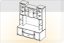 Элементы корпусной мебели для гостиной «Магнолия» - Шкаф многофункц. ШМ-4