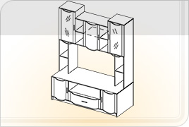 Элементы корпусной мебели для гостиной «Сицилия» - Шкаф многофункц. ШМ-4