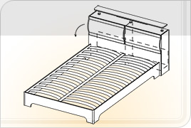 Элементы корпусной мебели для спальни «Симона» - Кровать. КР-1