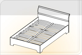 Элементы корпусной мебели для спальни «Симона» - Кровать. КР-2