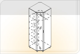 Элементы корпусной мебели для спальни «Симона» - Шкаф угловой с зеркалом. Ш-УГ-Z