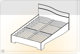 Элементы корпусной мебели для спальни «Сорренто» - Кровать. КР-1