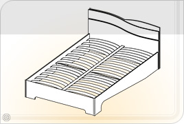 Элементы корпусной мебели для спальни «Сорренто» - Кровать. КР-2