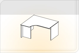Элементы корпусной мебели для офиса «Триумф» - Стол угловой универсальный. СТ-УГ 1,4x1,0