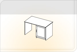 Элементы корпусной мебели для гостиницы «Вояж» - Стол с тумбой под холодильник. СХ